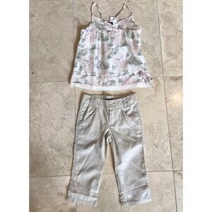 John Bourget NWT $145 girls French boutique brand 2-pc pant set, 5A/5yrs